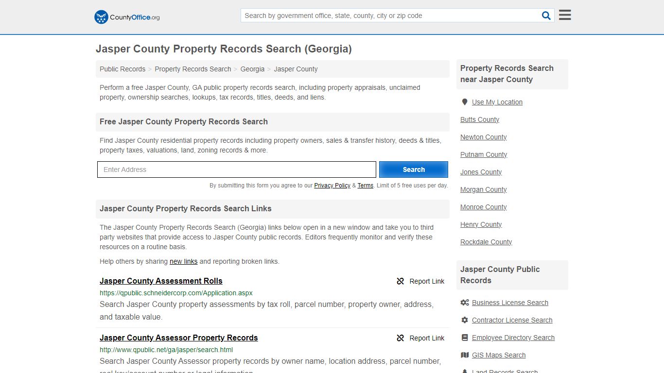 Jasper County Property Records Search (Georgia) - County Office